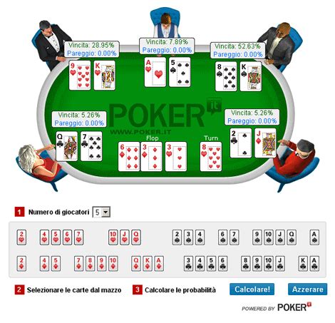 calcolatore probabilità poker texas hold'em.